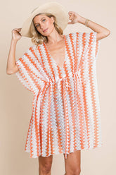 Cotton Bleu by Nu Label Multi-Colored Crochet Lace Beach Cover-Up